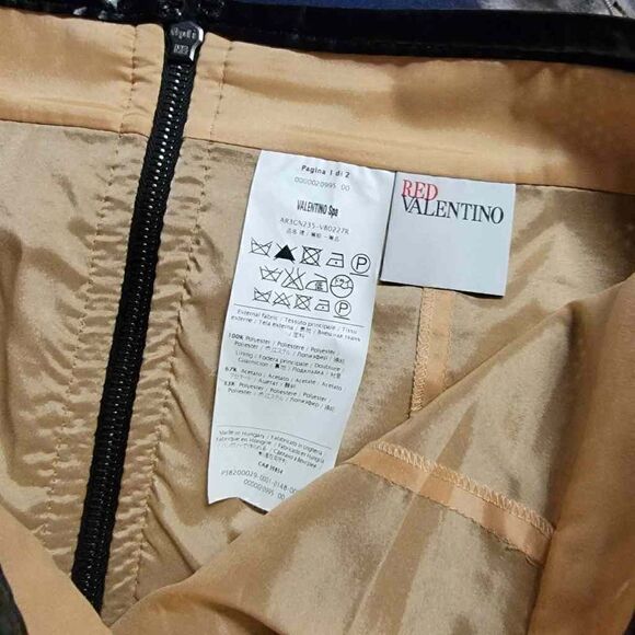Red Valentino Leather "Fishnet" Pencil Skirt M - Picture 10 of 11
